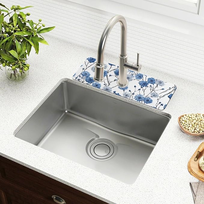 Kitchen Sink Splash Guard 2 PCS 30 Inch Sink Faucet Mat Splash Guard