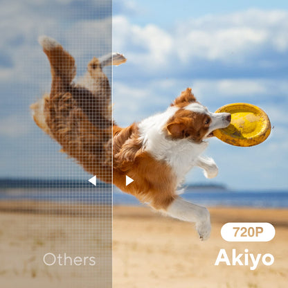Mini Projector with WiFi and Bluetooth, AKIYO 1080P Supported Projector with Projector Stand, Portable Movie Projector for Home Theater/Outdoor, Compatible with iOS/Android/Laptop/TV Stick/HDMI/PS5