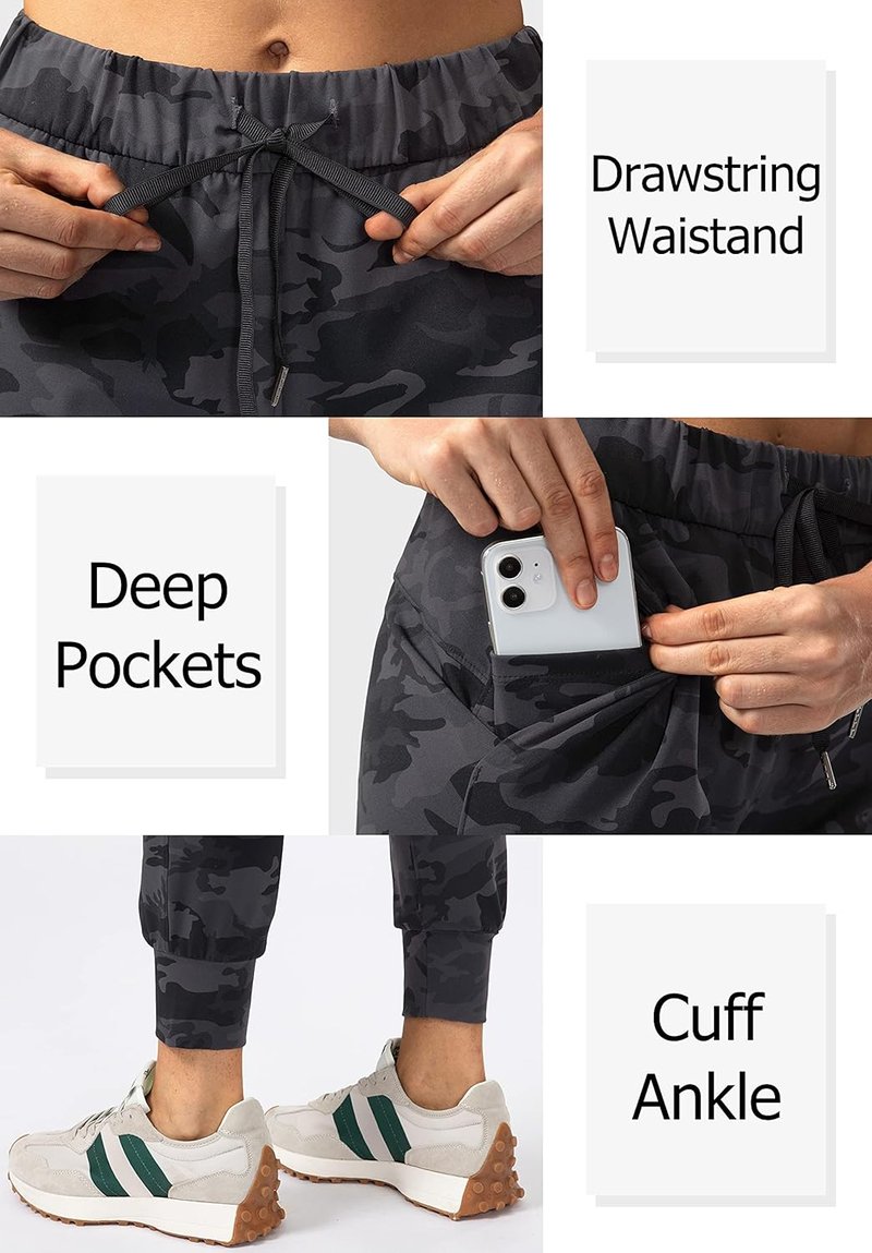 SANTINY Women's Joggers - Comfortable Drawstring Sweatpants with Pockets | Ideal for Running & Lounge