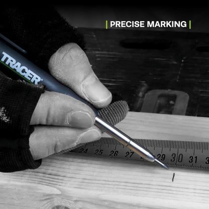 Tracer Deep Hole Construction Pencil Site Holster. Extendable 2B Carpenter Pencil with Inbuilt Carpenter Pencil Sharpener