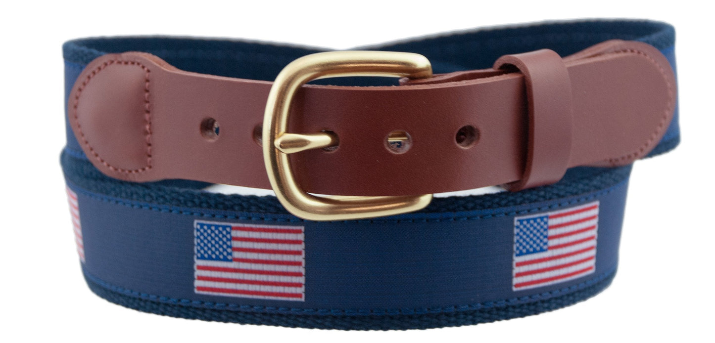 Leather Man Ltd American Flag Belt (38 (fits size 36 pant))