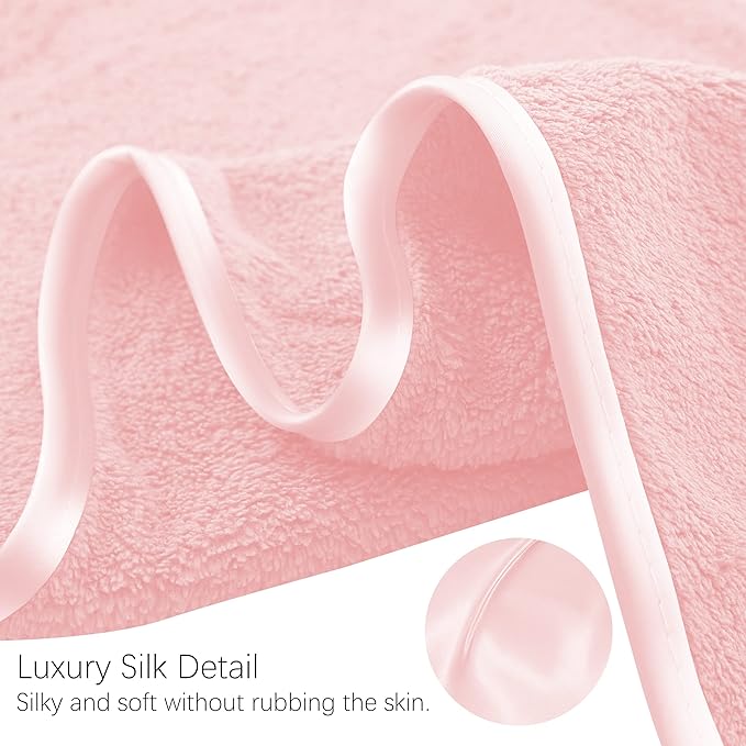 TENSTARS Silk Hemming Bath Towels
