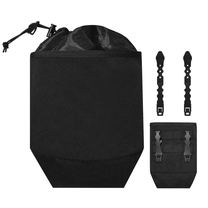Molitica Molle Dump Pouch,Tactical Mag Dump Pouch with 4 Malice Clips,Compatible with 0.8-2 inch Duty Belt,Utility Nylon Waist Bag for Hunting,Hiking,Range,2.5-3L (Black)