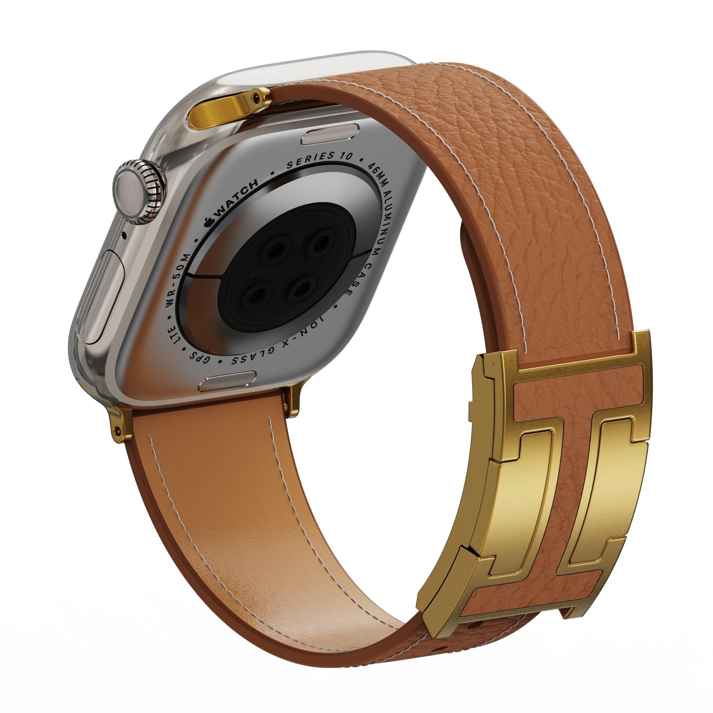 Leather Magnetic Watch Band Compatible with Apple Watch Ultra 49mm 46mm 45mm 44mm 42mm 41mm 40mm 38mm, Designer Replacement Strap for Women Men iWatch Series 9/8/7/6/5/4/3/2/1/SE/Ultra 2