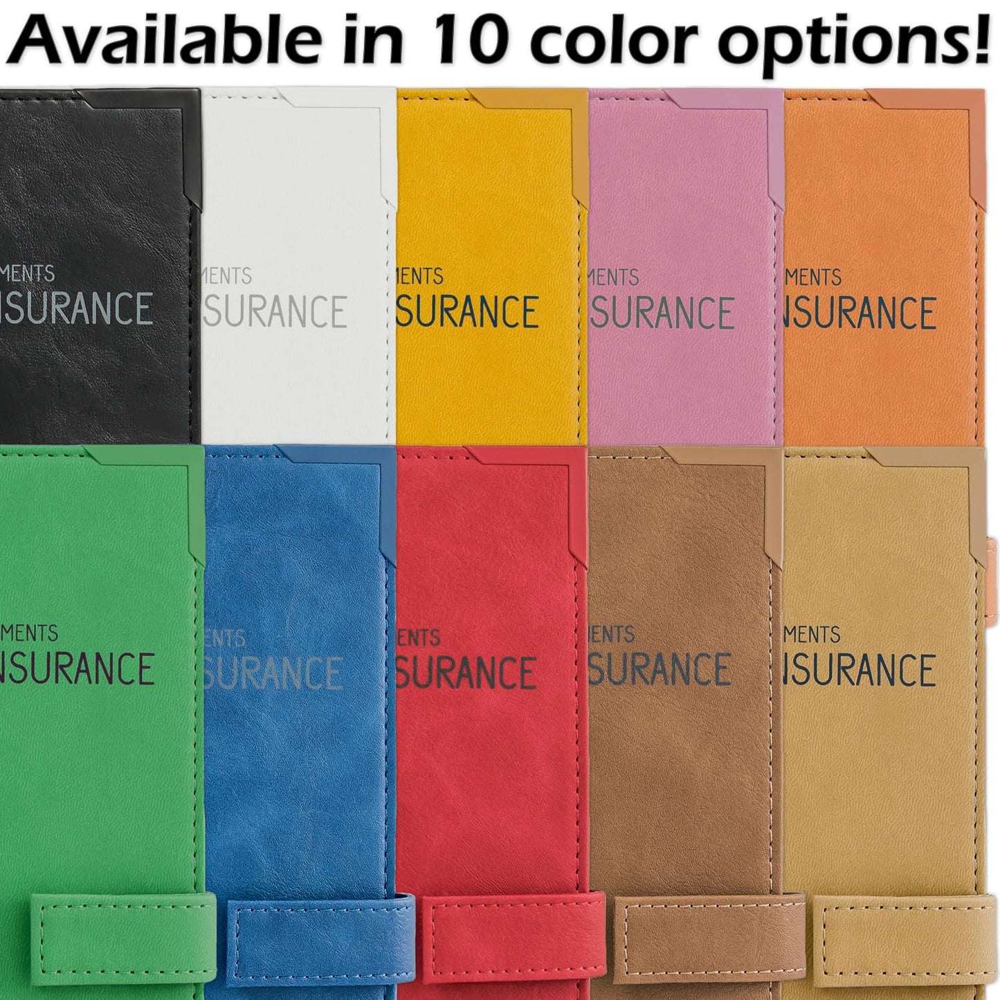 Auto Insurance and Registration Card Holder - Vehicle Glove Box Document Organizer - Car Essential Paperwork Holder for DMV, AAA, Contact Information Cards - Premium PU Leather Wallet Case - Brown