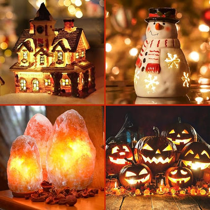 Accessory Cord with LED Light Bulb 16.2ft, 10 LED Light Bulb C7 Light Cord Clip Christmas Village Lights Blow Mold Light Cord for Halloween, Christmas Village Houses, Craft Projects