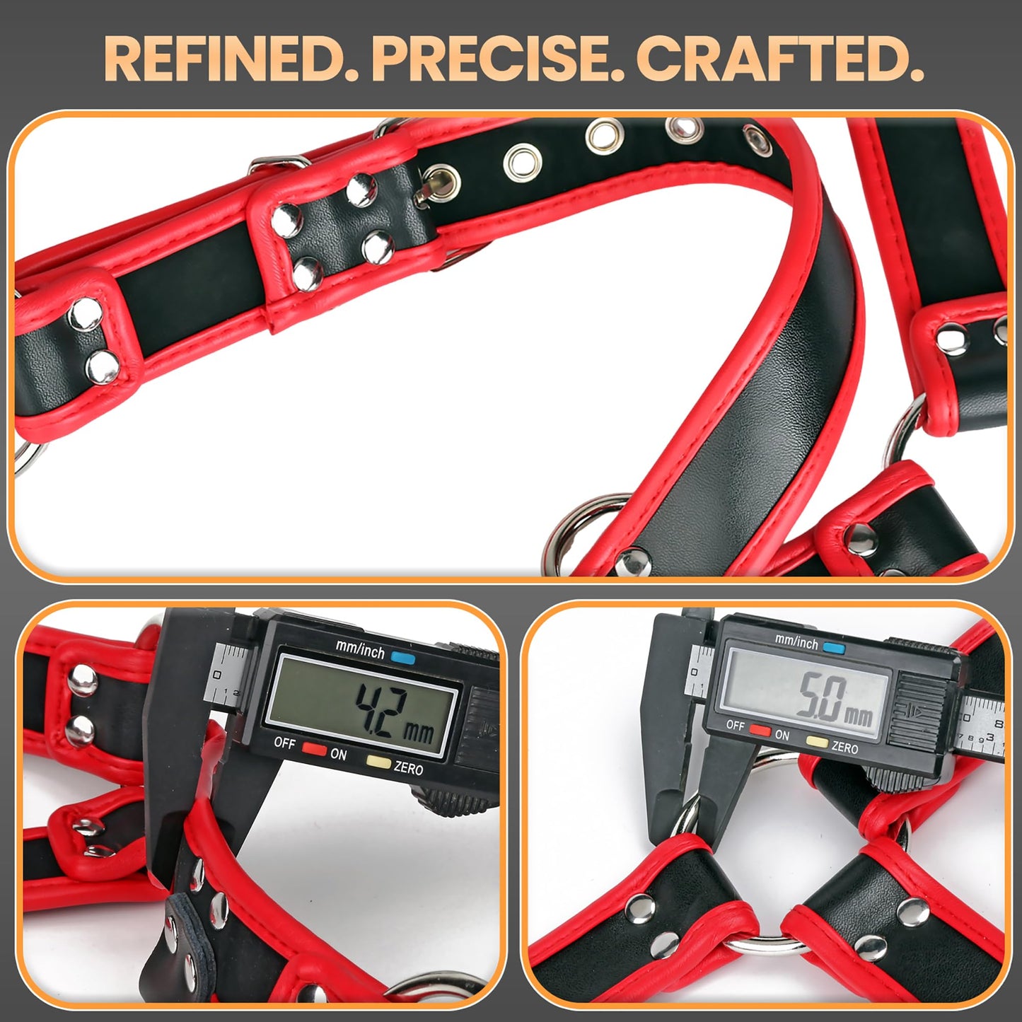 Mens PU Leather Chest Harness Top, Male Adjustable Shoulder Harness Strap Punk Fashion Styling Fantasy Costume for Music Festival Halloween Party Cosplay (Red)