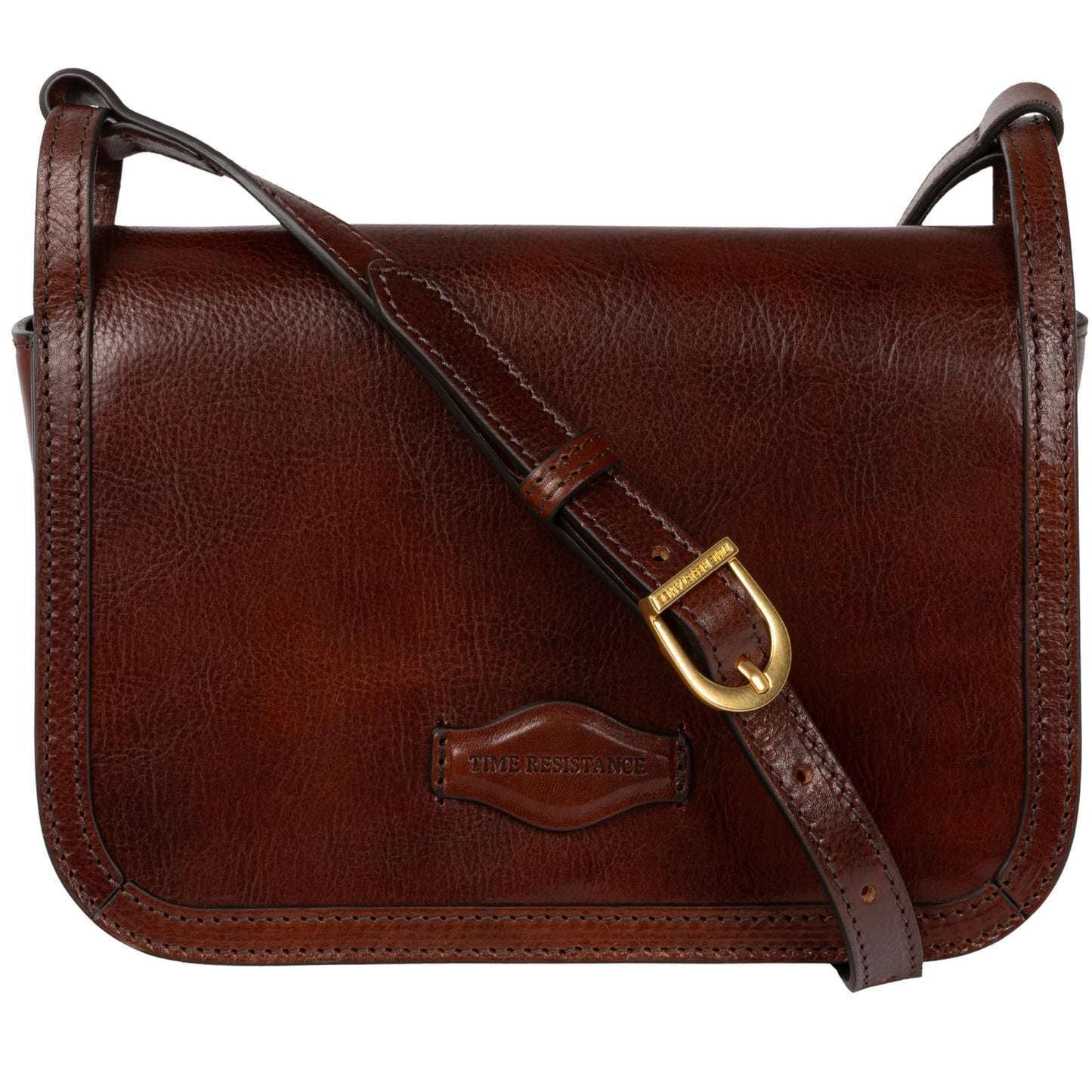 Time Resistance Leather Crossbody Bag – Messenger Bag with Magnetic Closure - Leather Handbag Purse for Women (Brown)