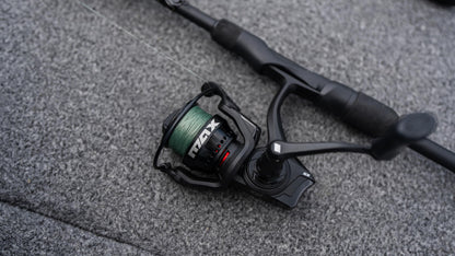 Abu Garcia Max SX Size 2500 Spinning Fishing Reel, High-Performance Freshwater Reel, A-Symmetric Carbon Frame and Rotor, Durable & Lightweight Construction, Max Drag of 7lb | 3.1kg