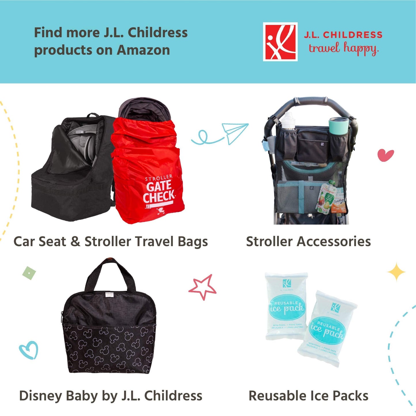 J.L. Childress TwoCOOL Breast Milk Cooler Travel Bag - Insulated Baby Bottle Storage Bag, Portable Organizer Pack for Breast Milk, Use for Daycare or On The Go, Fits 2-4 Bottles - Black