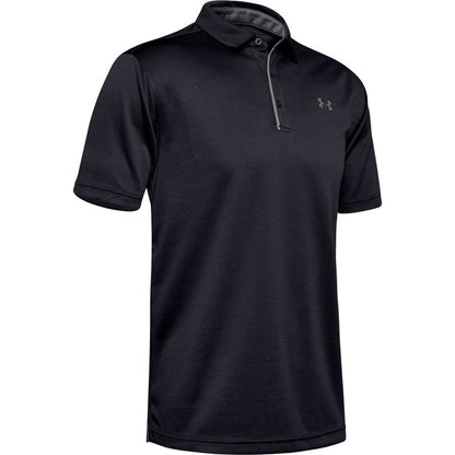 Under Armour Men's Tech Golf Polo, Black (001)/Graphite, 4X-Large Tall
