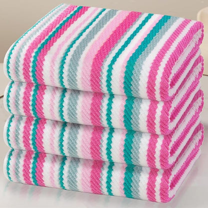 VOOVA & MOVAS Cotton Bath Towels Set of 4, Soft & Absobent & Lightweight