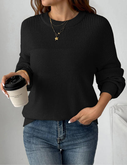 Zeagoo Women's 2025 Fall Chunky Knit Sweater Oversized Crewneck Long Sleeve Winter Cotton Pullover Sweaters Jumper Tops