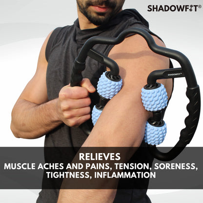 Shadowfit Muscle Massager Roller, Trigger Point Foam Roller for Calves, Legs, Arms, Shin Splints, Massage Tool to Relieve Soreness, Stiffness, and Tight Muscles, Cellulite and Deep Tissue