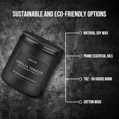 Scented Candles Set - 8 Pack Soy Jar Candle for Home Scented, Aromatherapy Candle Gifts for Men, Women and Birthday, Masculine Home Fragrance Candle