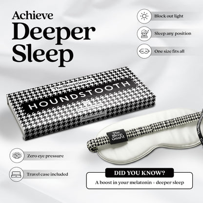TheSleepGuard Pure Silk Sleep Mask [100% 6A Mulberry Silk, 22 Momme] Light Blocking Travel Essentials. Eye Masks for Sleeping. Black Oeko-Tex Blindfold. Eye Covers for Men & Women