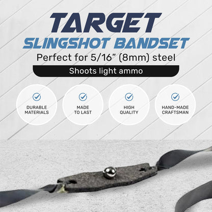 SimpleShot 5pcs Slingshot Bands Powerful Professional Elastic Rubber Catapult Shooting Flat Bands (5/16" Target)