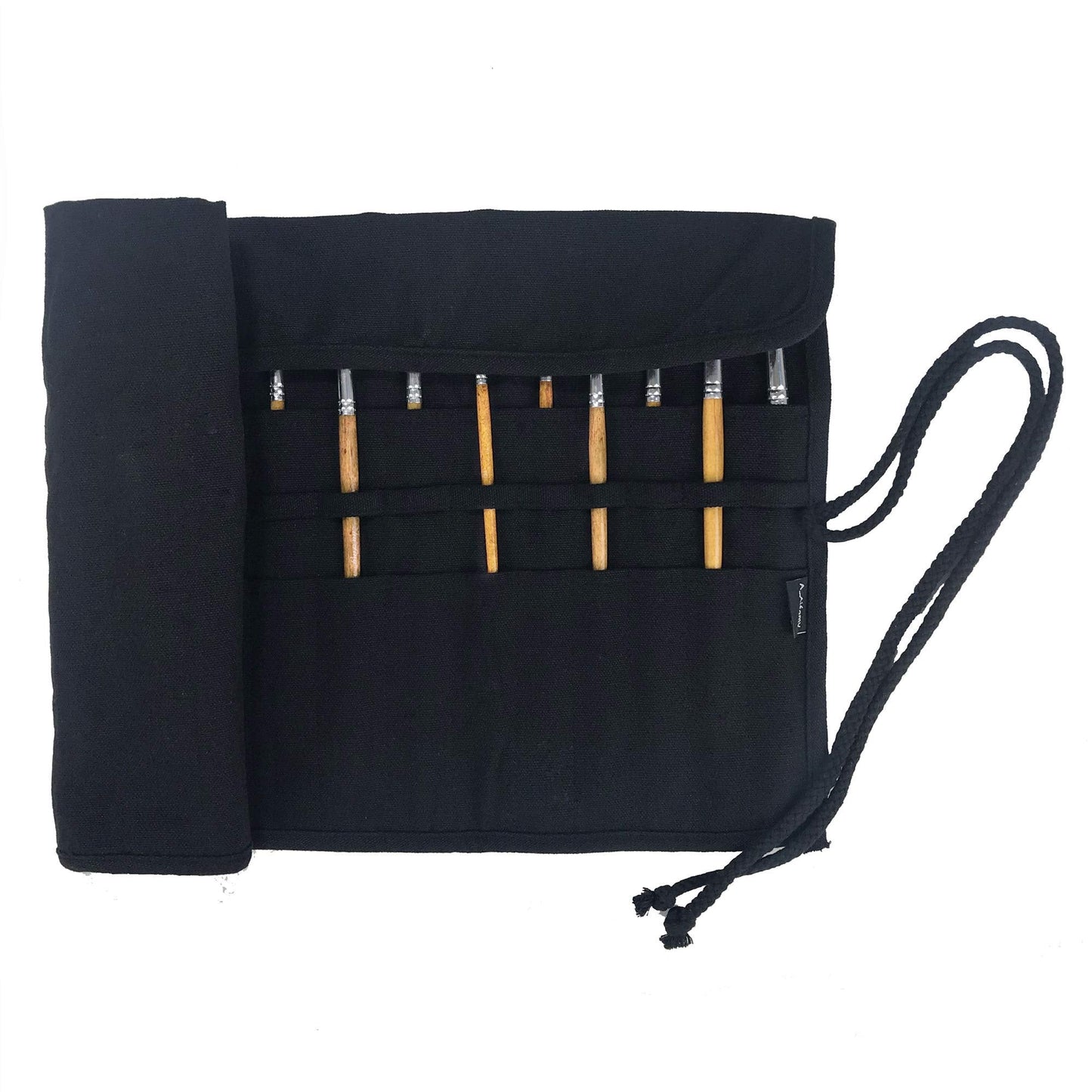 30 Pockets Artist Paint Brush Holder, Canvas Roll Up Case Bag & Storage Organizer Pouch Case- Store Brush, Pens Tools