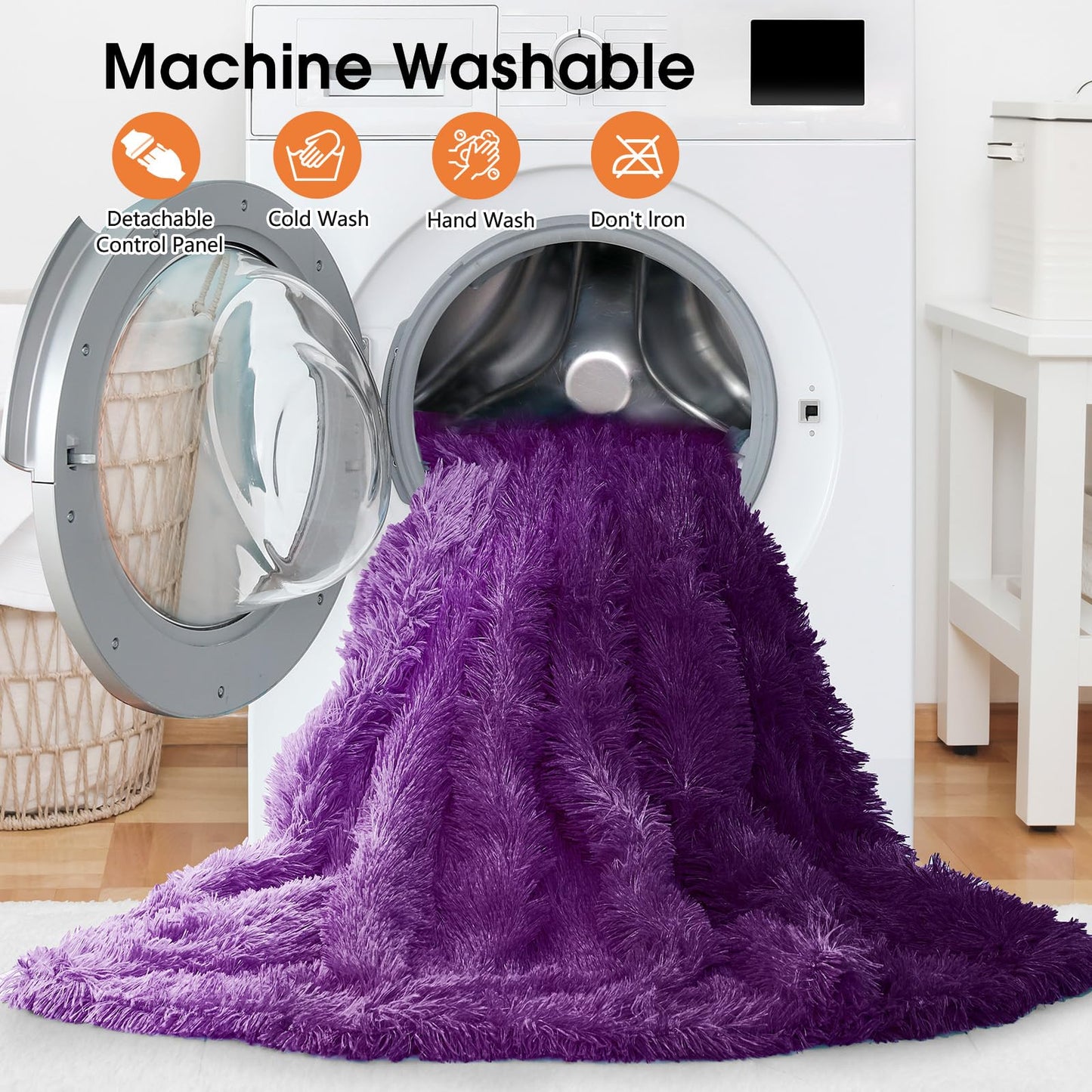 Heated Electric Blanket Throw,Warm Winter Birthday Gifts for Women Her Grandma-Faux Fur with Soft Sherpa,10 Heat Settings,5 Time Settings with Fast Heating, 50x60, Rainbow