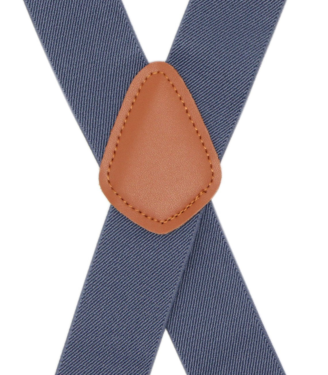 Bioterti Men’s Heavy Duty X- Back Suspenders-Adjustable Size, Long & Elastic Braces (Light Blue)