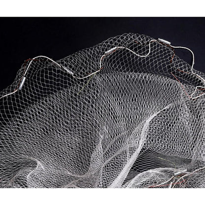 Cast Nets Throw Nets for Fishing Bait Handmade Fish Net Nylon Cast Net with Heavy Duty Iron Sinker Saltwater Fishing Gear - 3M