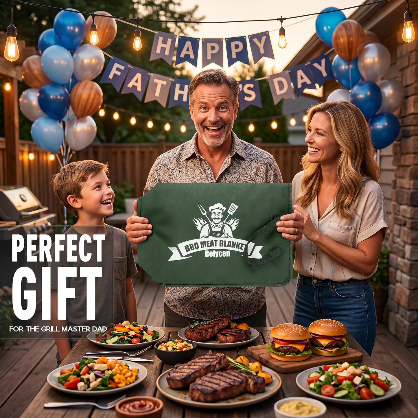 Upgraded Insulated BBQ Blanket for Resting Meat-BBQ Smoker Accessories Gifts for Men Dad Husband-Air Fryer/Kitchen/Camping/Baking/Party Essential-Bag for Brisket/Steak/Pork Shoulder/Turkey (21inch)