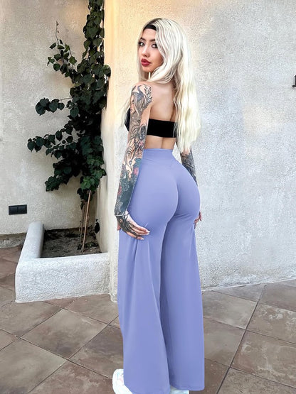 YEOREO Workout Leggings Womens No Front Seam Straight Leggings 29" High Waist Buttery Eddiy Gym Yoga Pants Ocean Blue S