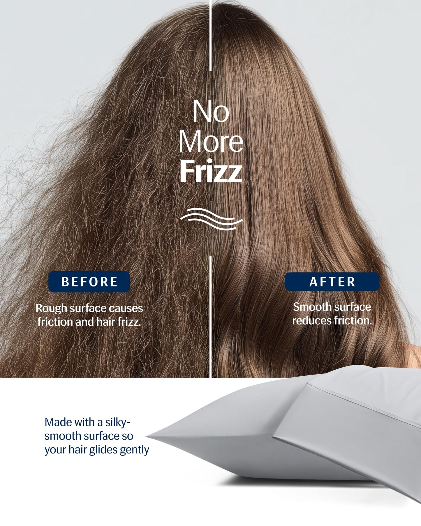 REST® Evercool®+ Cooling Pillowcases Standard - 2 Pillowcases for Sensitive Skin, Silver Infused Fabric for Hygienic Sleep, Silky Smooth for Curly Hair, High Elastic for Snug Fit (19x29 inches)