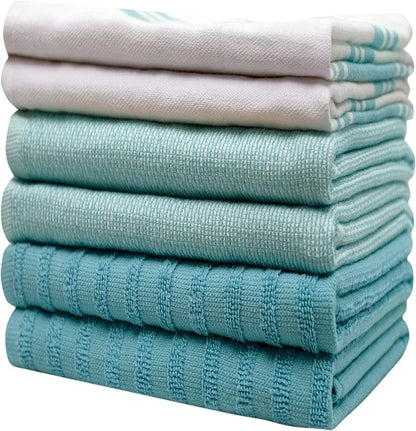 Premium Kitchen Towels | Large Cotton Dish Towels | Flat & Terry Highly