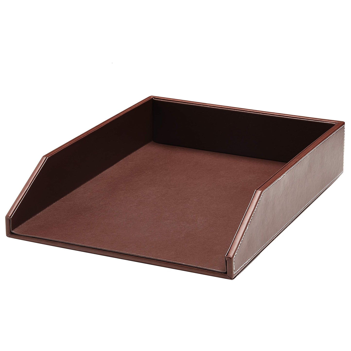Gallaway Leather Letter Desk Organizer - Premium PU Leather Perfect for Office Organization, Document Holder Fits A4 Paper, Stackable Drawers for Extra Desk Storage