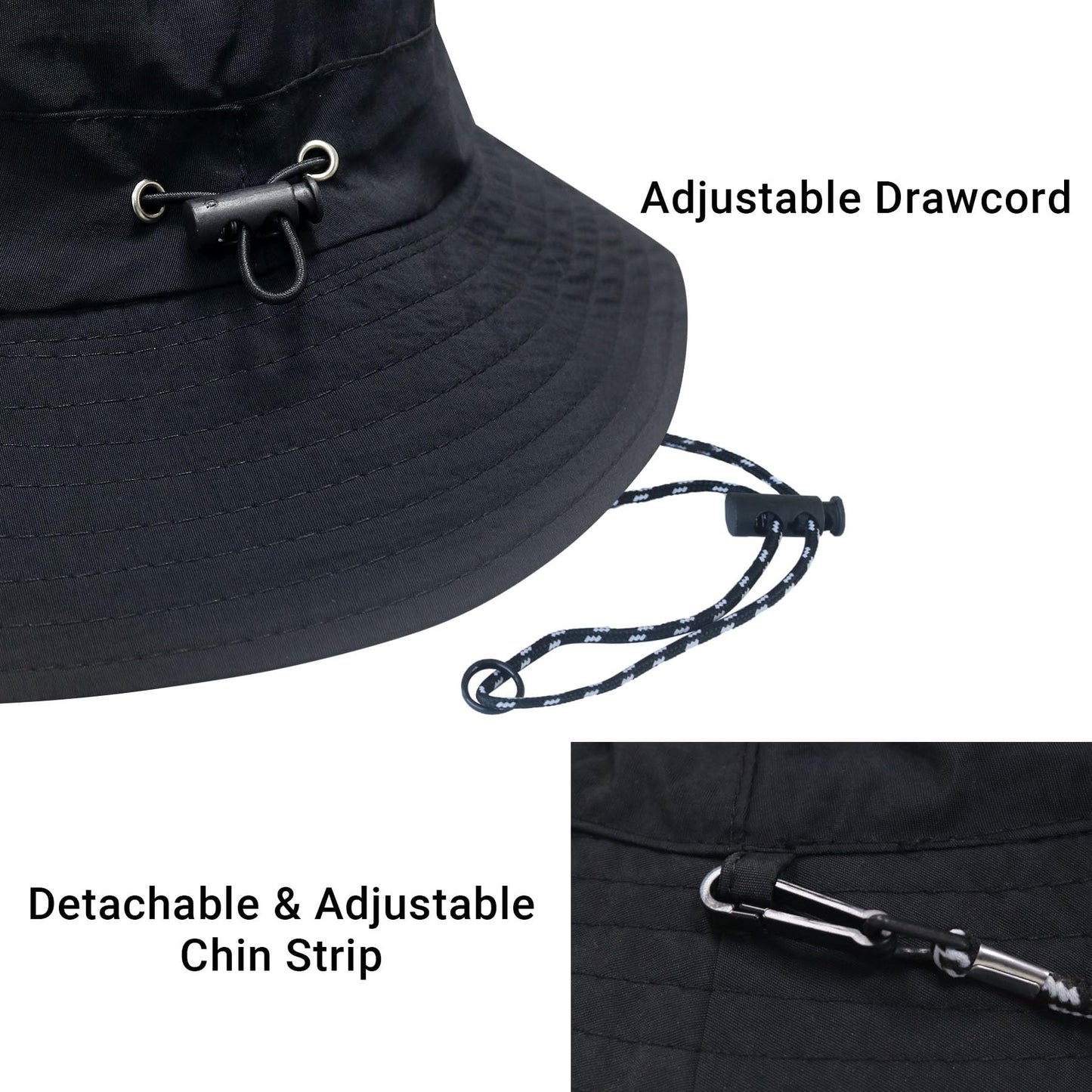 PFFY Packable Sun Bucket Hat for Men UV Protection Sun Hats Waterproof Lightweight Hiking Outdoor Cap Beige (More Loose)