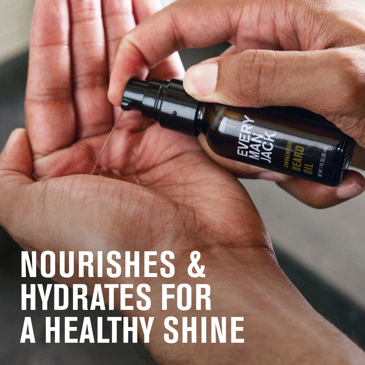Every Man Jack Men's Beard Oil - Aged Bourbon Fragrance - Deeply Moisturizes and Softens Your Beard and Adds a Natural Shine - Naturally Derived with Shea Butter and Argan Oil - 1 fl oz
