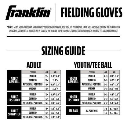 Franklin Sports Field Master Midnight Series Baseball Glove-Right Handed Thrower