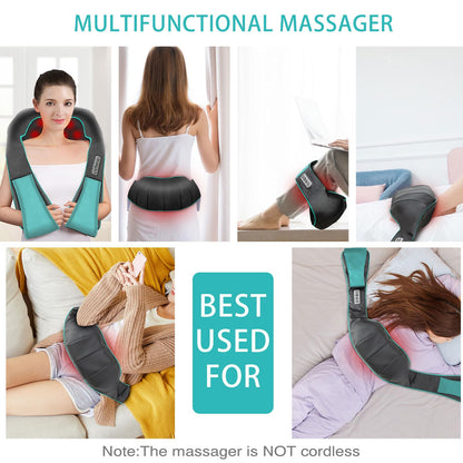 AERLANG Fathers Day Dad Gifts Neck Massger,Shiatsu Neck and Back Massager with Heating Neck and Shoulder Massager Deep Kneading Pillow for Massage Home Office Car Use Gifts for Women Men Dad Mom