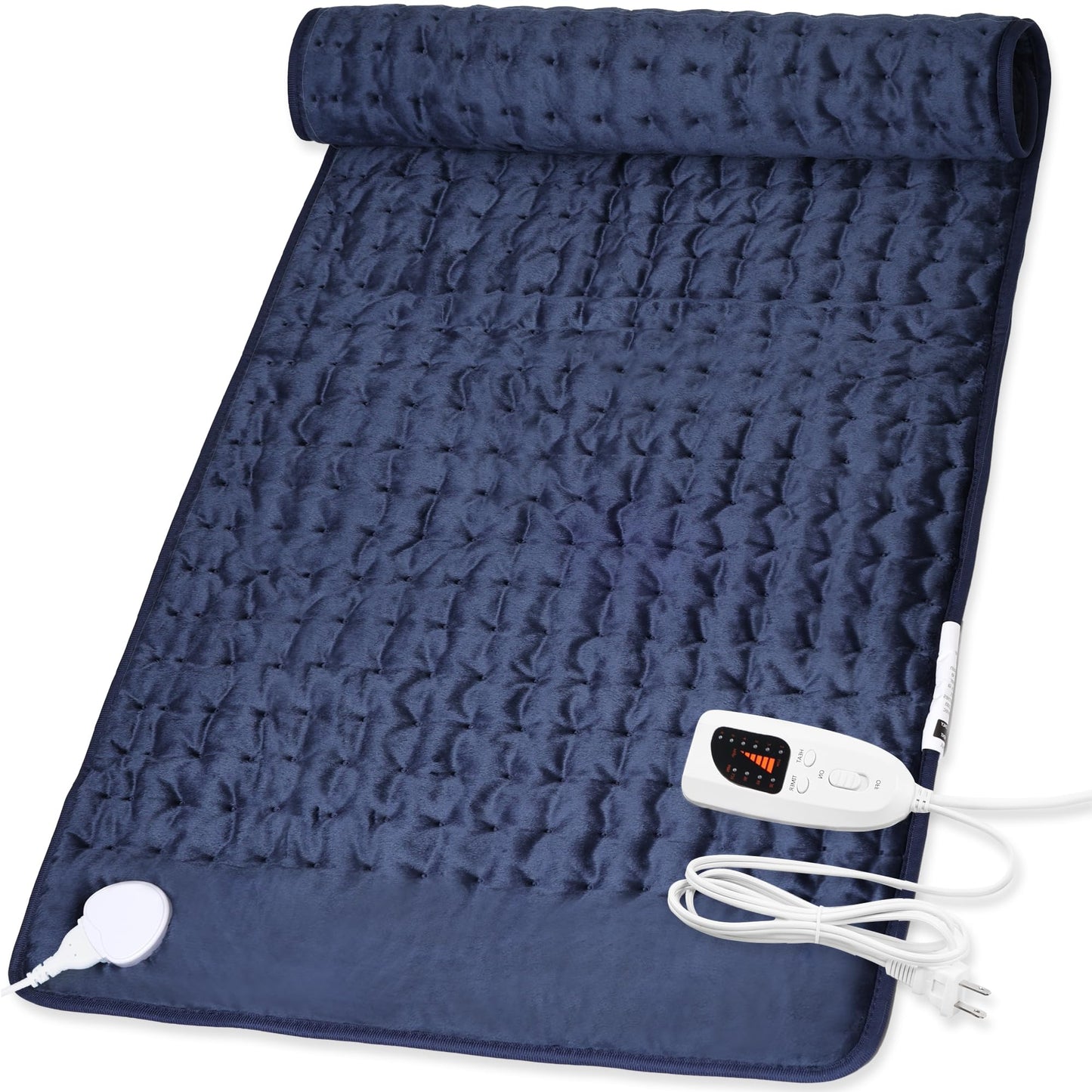 Heating Pad,Electric Heating Pads for Back,Neck,Abdomen,Moist Heating Pad for Shoulder,Knee,Arms,Legs,Dry/Moist Heat & Auto Shut Off,Birthday Gifts for Men and Women(Light Gray, 24''×12'')