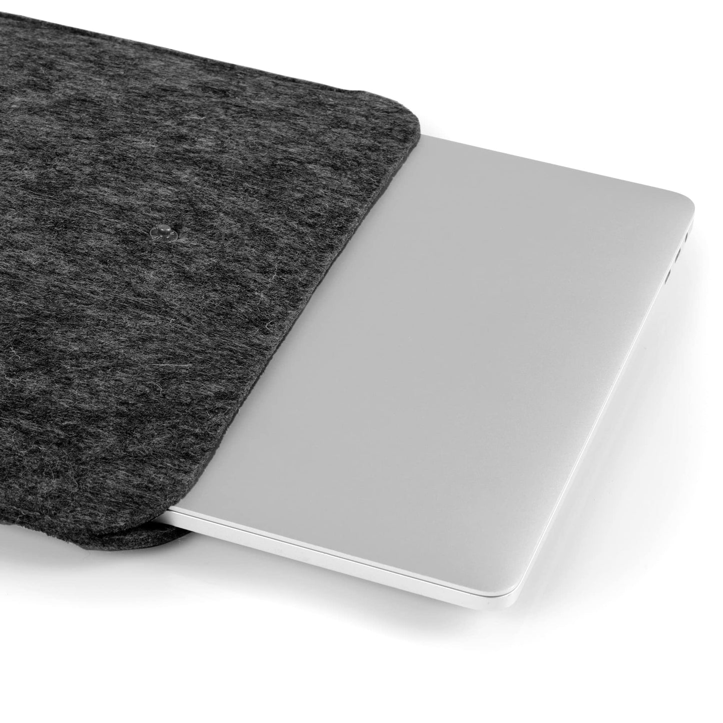 MegaGear 13" Genuine Leather & Fleece Slim MacBook Bag – Stylish & Protective Sleeve for MacBook Pro, MacBook Air, and Laptops
