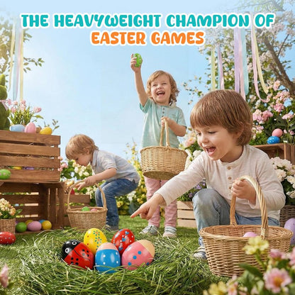 SallyFashion 6PCS Egg Shakers Musical Instruments for Babies, Wooden Maracas for Kids Hand Percussion Musical Eggs Easter Basket Stuffers Party Favors