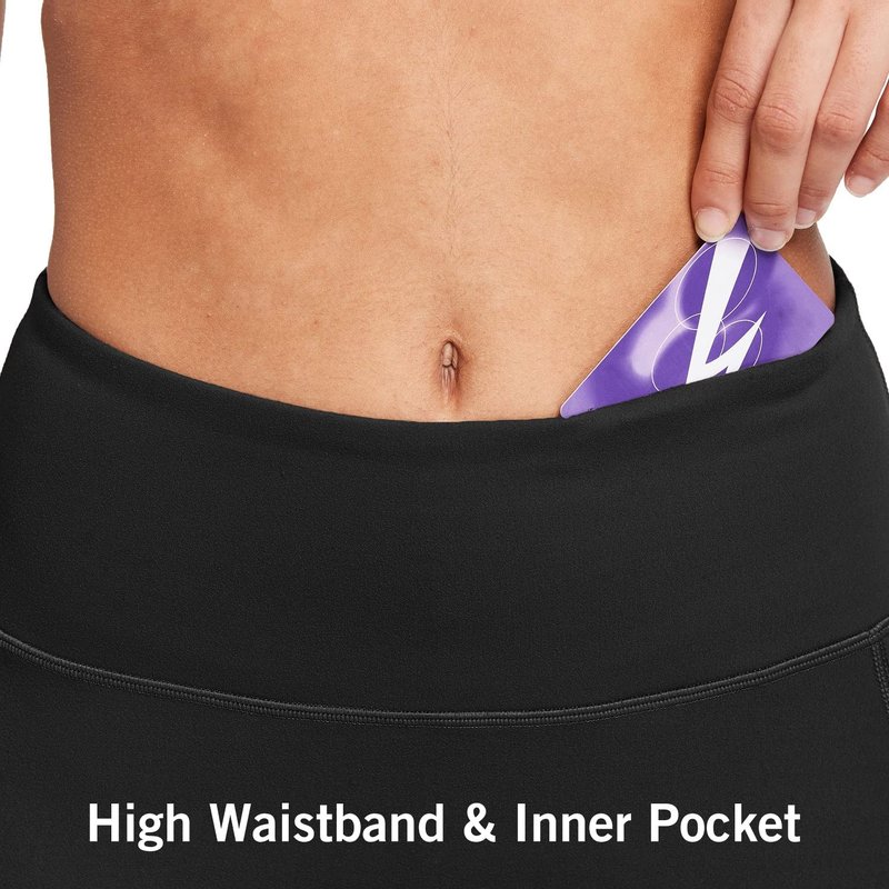 baleaf Biker Shorts Women Yoga Gym Workout Spandex Running Volleyball Tummy Control Compression with Pockets Soft 5" Black L