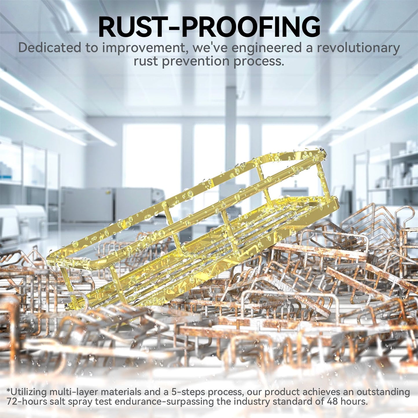 YASONIC Shower Caddy, 100% Rustproof Shower Shelves for Inside Shower, No Drilling Bathroom Organizers and Storage, 6 Pack Large Capacity Bathroom Shelves for Kitchen & Home Decor