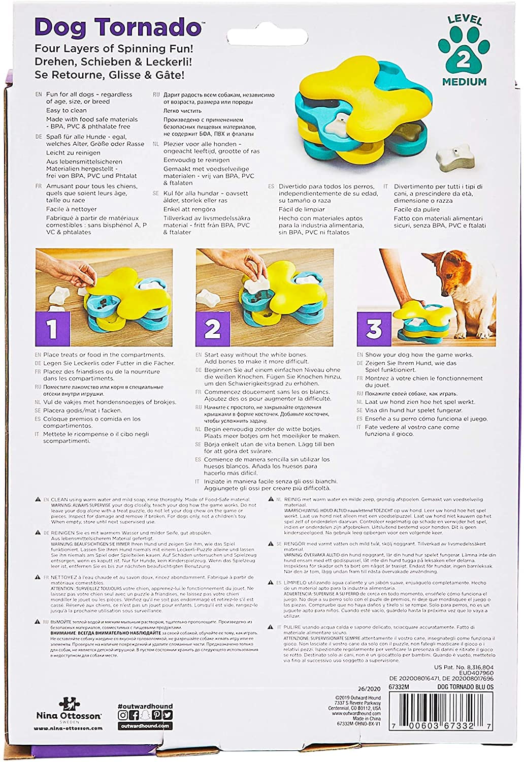 Nina Ottosson by Outward Hound Dog Tornado Interactive Treat Puzzle Dog Toy