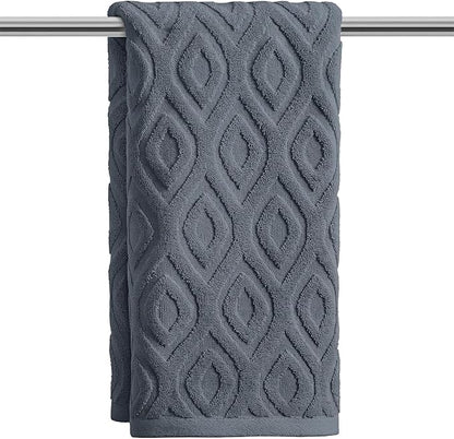 Artoid Mode 1 Pc Grey 3D Diamond Grid Jacquard Hand Towels