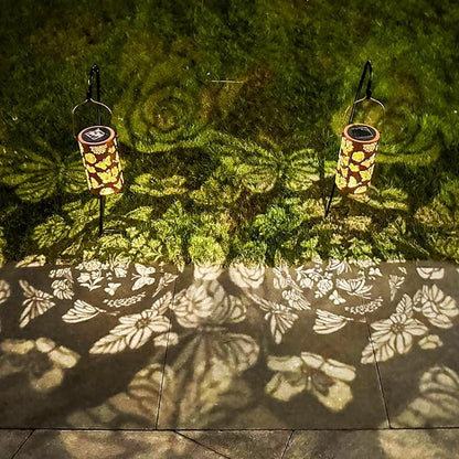 4 Pack Solar Lanterns Outdoor Waterproof Butterfly Birthday Gifts for Women Mom Grandma Garden Decor Flower Metal Hanging LED Decorative Light for Patio Yard Lawn Backyard Front Porch Gardening Gifts