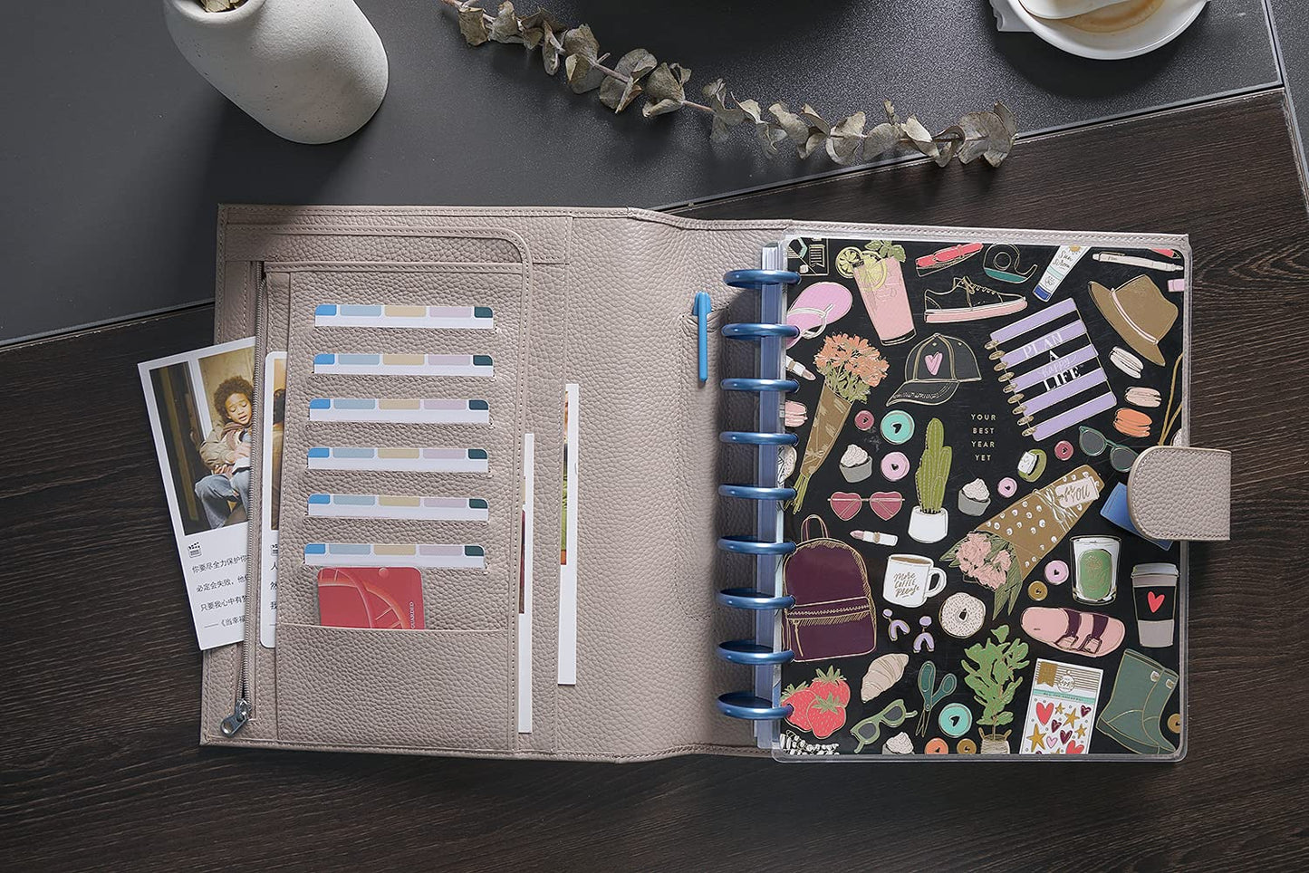 Moterm Leather Cover for HP Classic - with Pen Loop and Card Slots (Pebbled-Taupe)