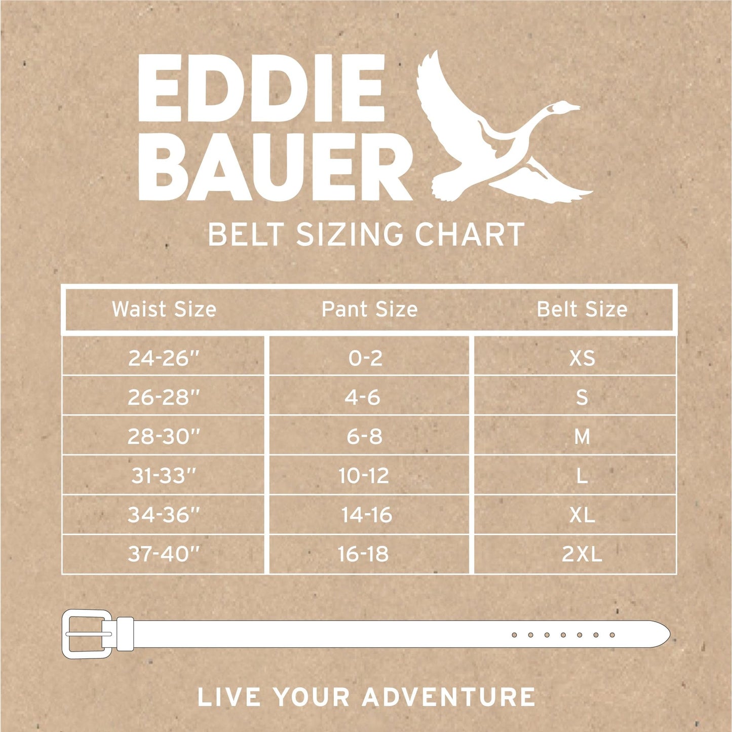 Eddie Bauer Womens Leather Jean Belt | Double Keeper Buckle | Casual | Outdoor | Western | Everyday | Leather | Brown - Small