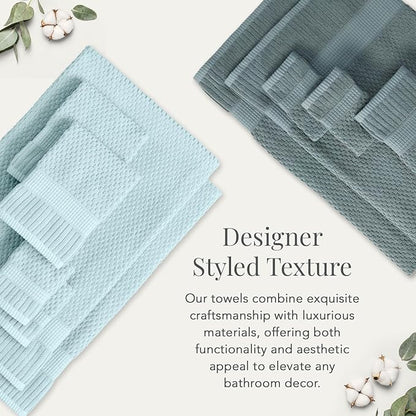 NY Loft 100% Cotton Towel Set 6 Piece | Super Soft & Absorbent Quick-Dry 2 Bath