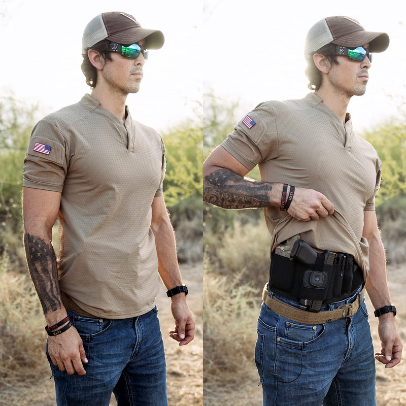 BravoBelt Laser Fit Edition - Belly Band Holster for Lasers, Olight, Streamlight TLR Systems - for Men & Women (XL - 45" - 55" Belly)