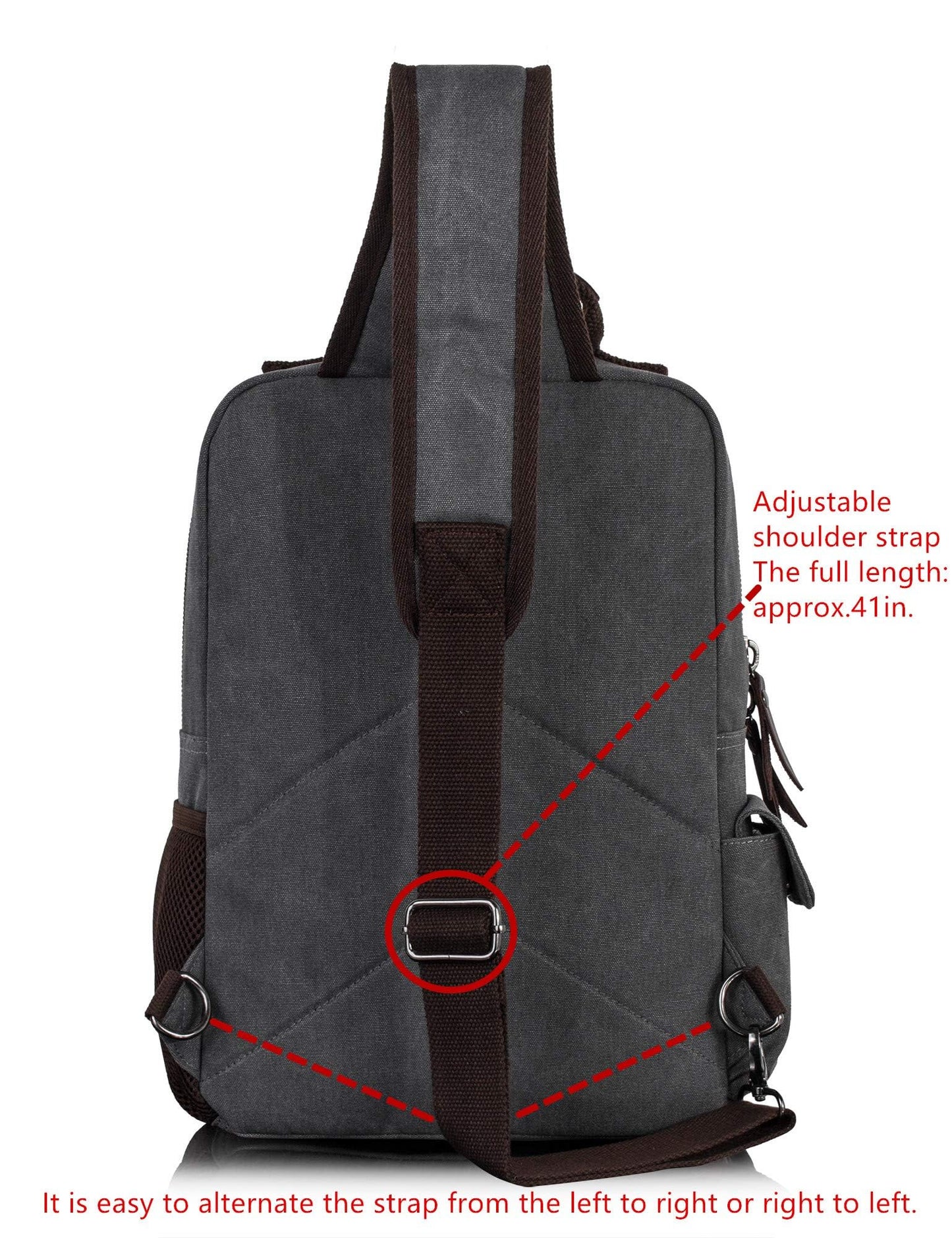 Leaper Retro Crossbody Bag Sling Bag Canvas Messenger Bag for Men Women Shoulder Bag Crossbody Handbags Satchel Army Green, L