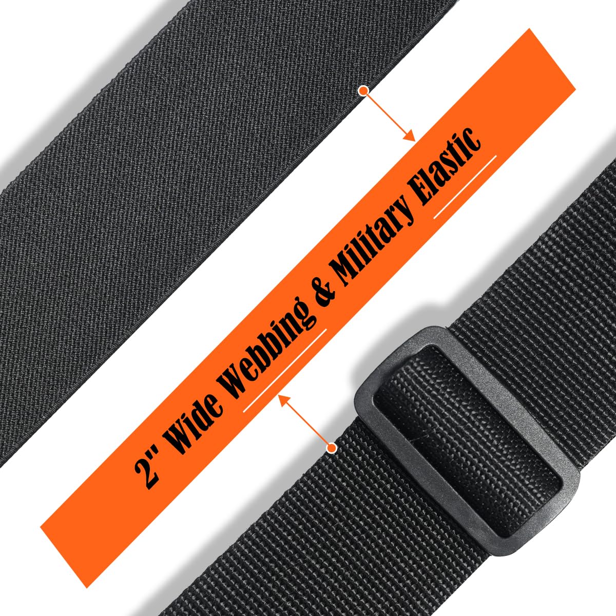 WELKINLAND Ultralight Clip-on Suspenders, 2 Inch Suspenders for Men, Strong X-back Suspenders, Black Suspender Men, Work Suspender for Pants, Mens Suspender for Seniors