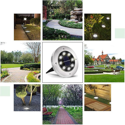 INCX Solar Lights for Outside, 4 Pack Solar Light Outdoor Waterproof, Garden Lights Landscape Lighting for Lawn Yard Deck Driveway Walkway White
