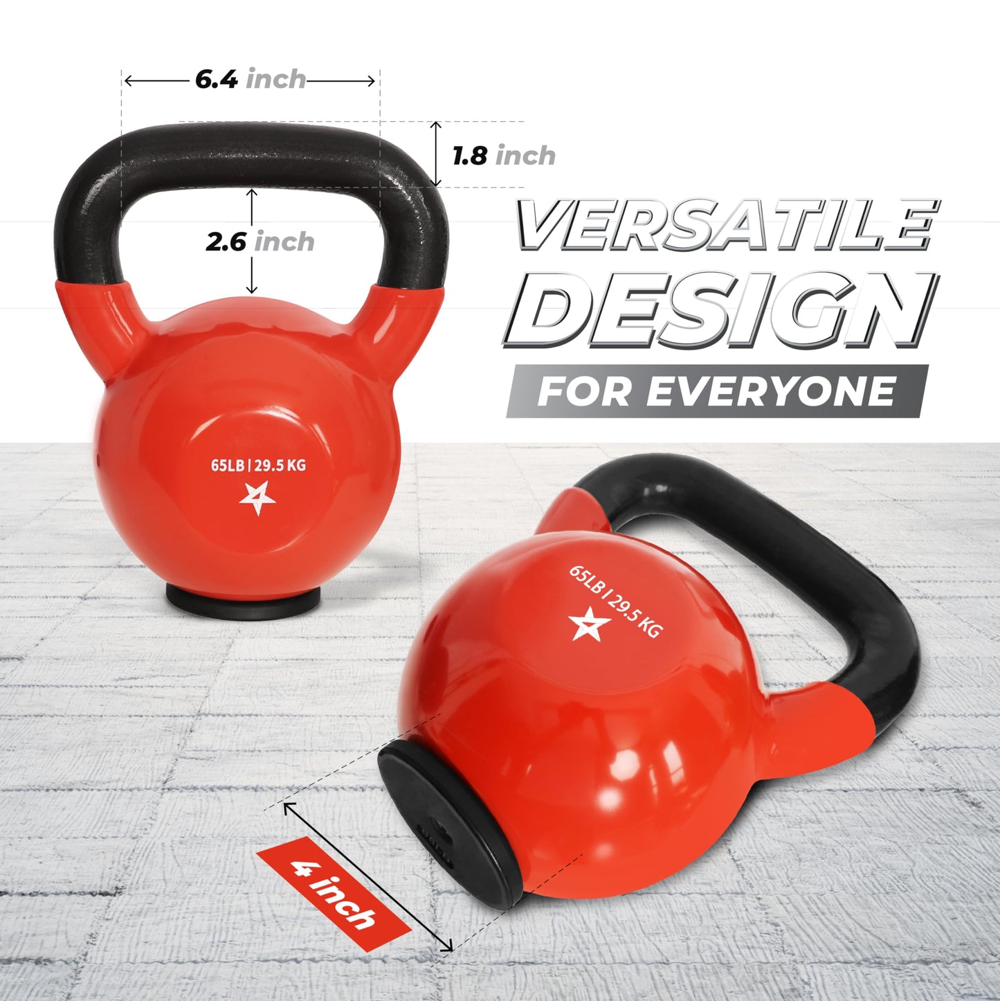 Yes4All Kettlebells Rubber Base, Kettlebell Set for Women, Strength Training Kettlebells Weights (10-65 lbs)